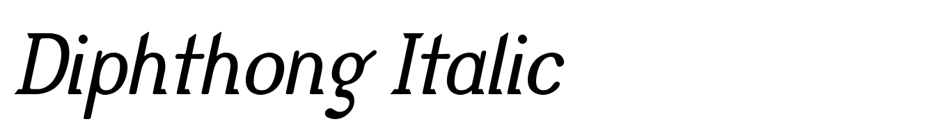 Diphthong Italic